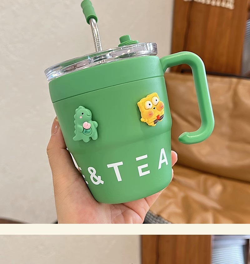 Office and Home Essential Stainless Steel Insulated Mug / Tumbler with Lids and Straws Direct Drinking or Straw Option