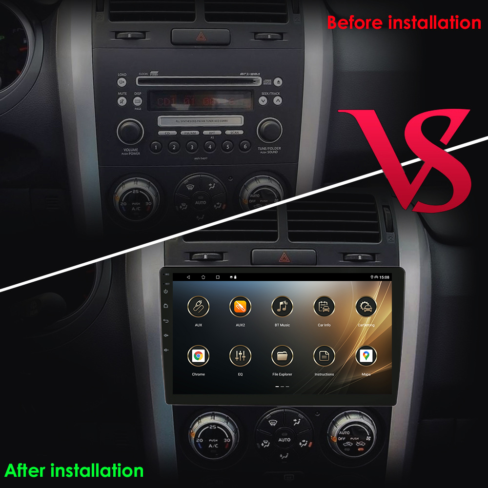 9" IPS/QLED Screen Car Video Android Radio with GPS Navigation BT Music Video YouTube Pho