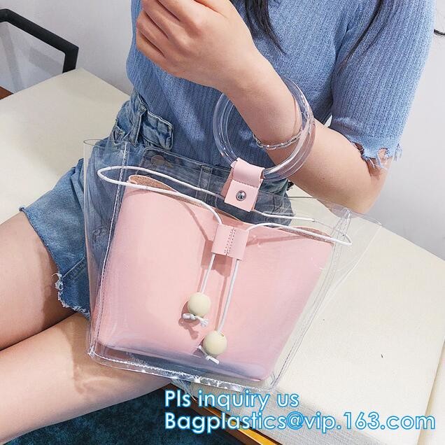 Beauty Flower Color PVC tote shopping bag, PVC Coating 600D Polyester Tote Bag Grocery Bag with Zipper Closing, handle