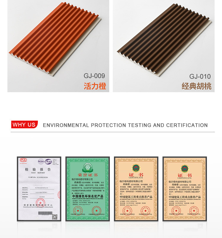 Co Extruded Wood Plastic Composite PVC Wall Panels 15mm