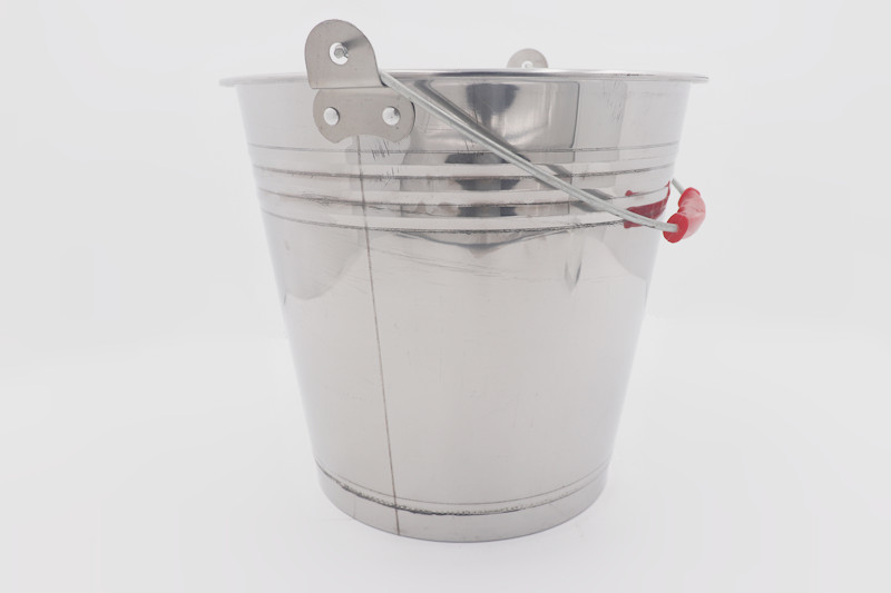14L Wholesale home durable metal water bucket with handle champagne wine beer stainless steel ice bucket