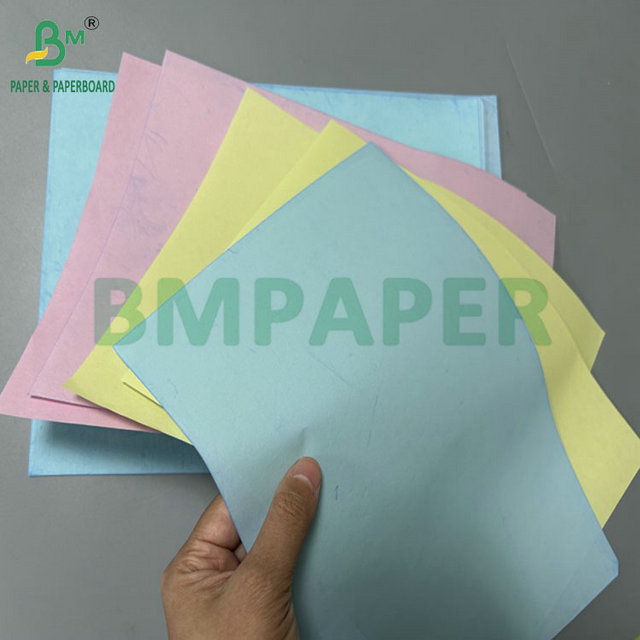 50gram 55gram Blue Yellow Color NCR Carbonless Invoice Paper With 640 x 900mm 