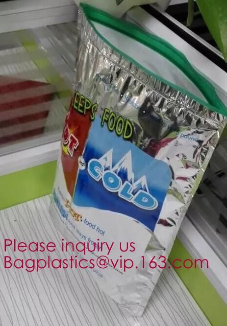 Aluminum Foil Cooler Bag Thermal Bag for Fruit Chocolate Frozen Food Delivery,Cooler Bag 4inches, 6inchs, 8inchs, 10inch