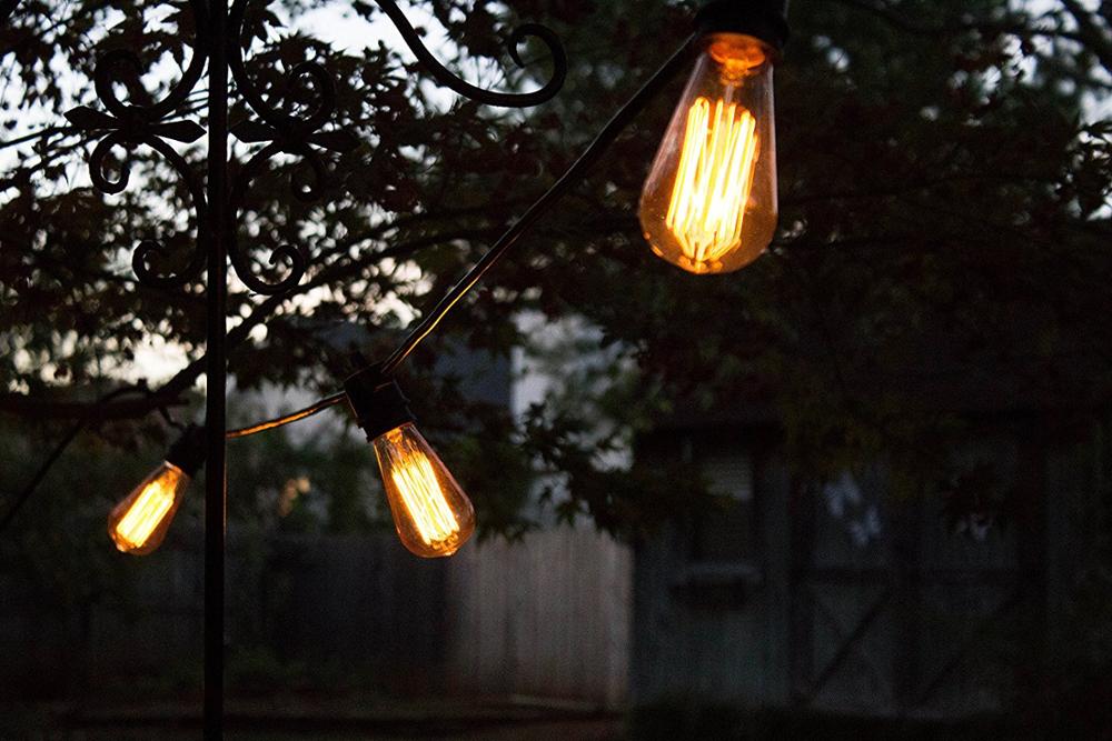 Christmas Style 48ft S14 LED Edison Bulbs String Lights For Indoor Outdoor