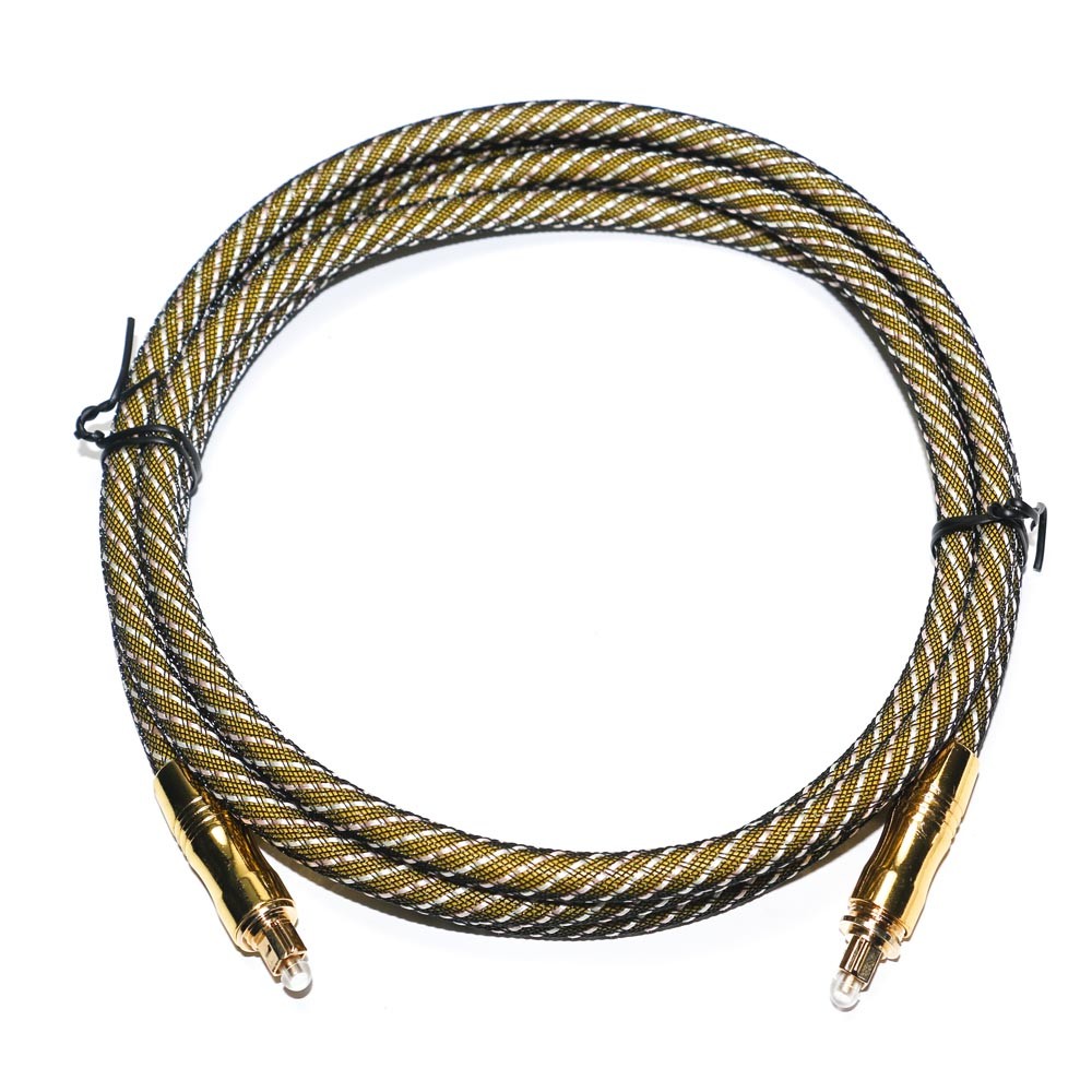 TOSLINK Optical Audio Cable OD 7.0 Nylon Braided Net 4K Gold Plated Ports HiFi Sound For Subwoofer Amplifier Audiophile