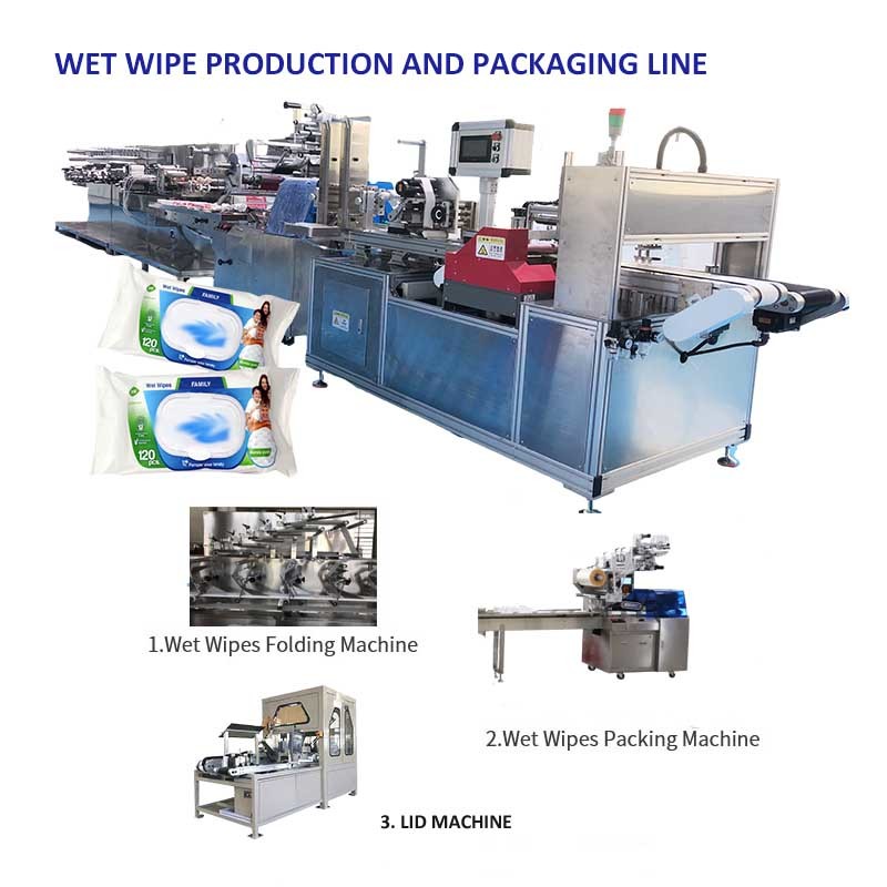 PLC Control Wipe Production Line With 0.6Mpa Air Pressure