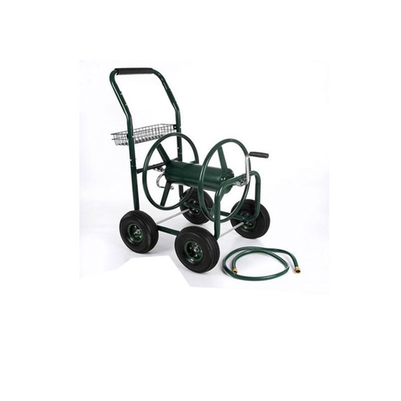 Convenient 4-Wheel Heavy Duty Hose Reel Cart for Outdoor Garden and Yard