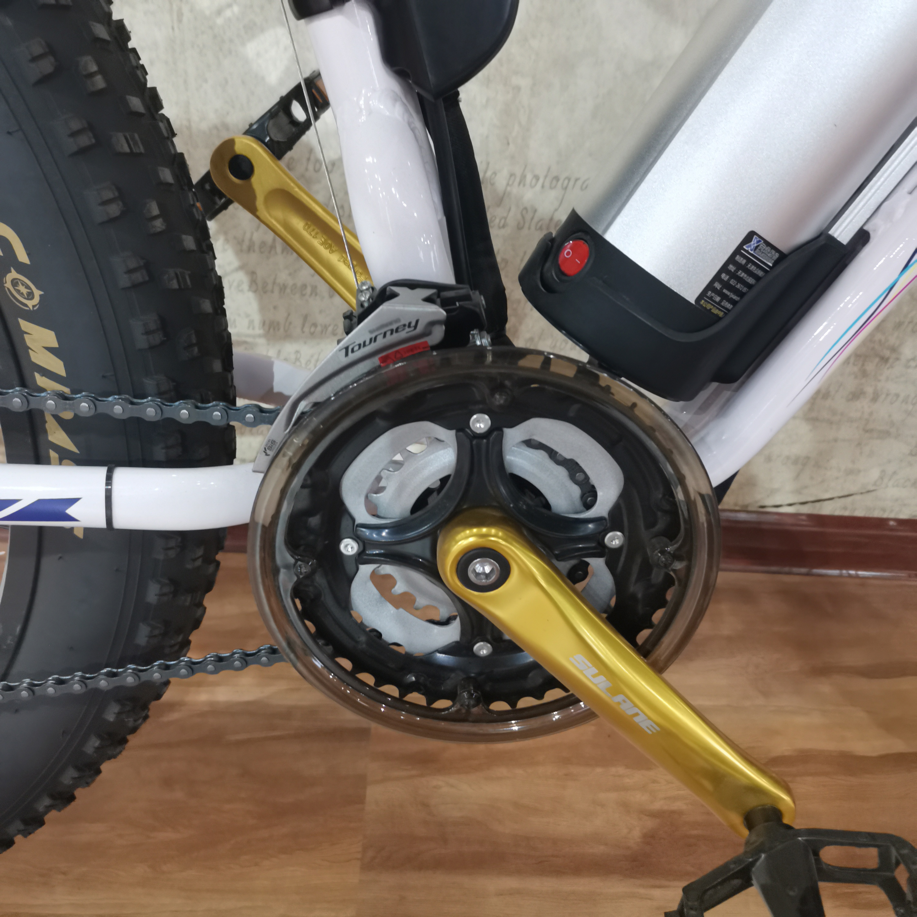 Made 26inch Electric Fat Tire Bike With 48v 500w Motor Lithium Battery Powered