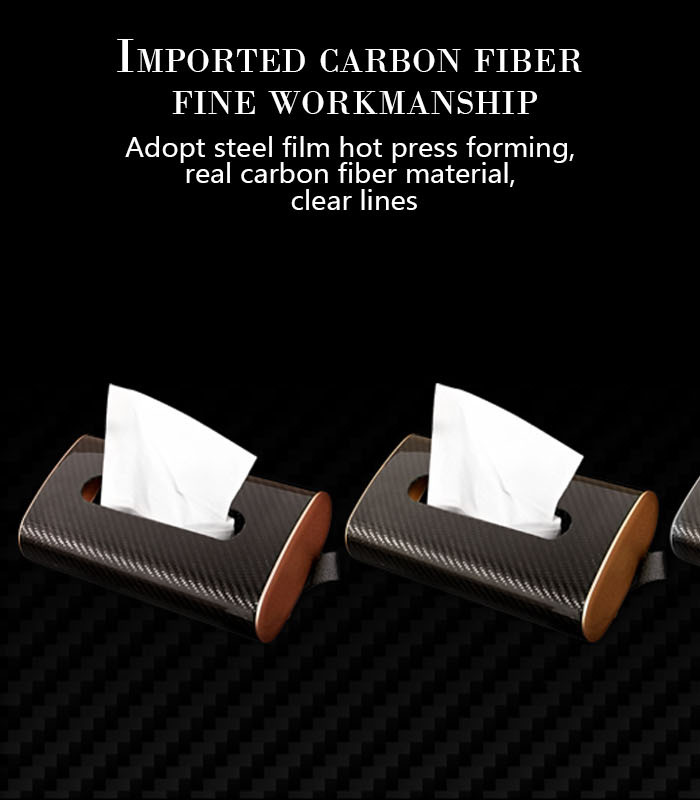 corrosion resistant 3K Glossy Carbon Fiber Tissue Paper Box