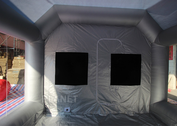 Automobile Oxford Cloth Silver Inflatable Spray Booth With Removable Flooring