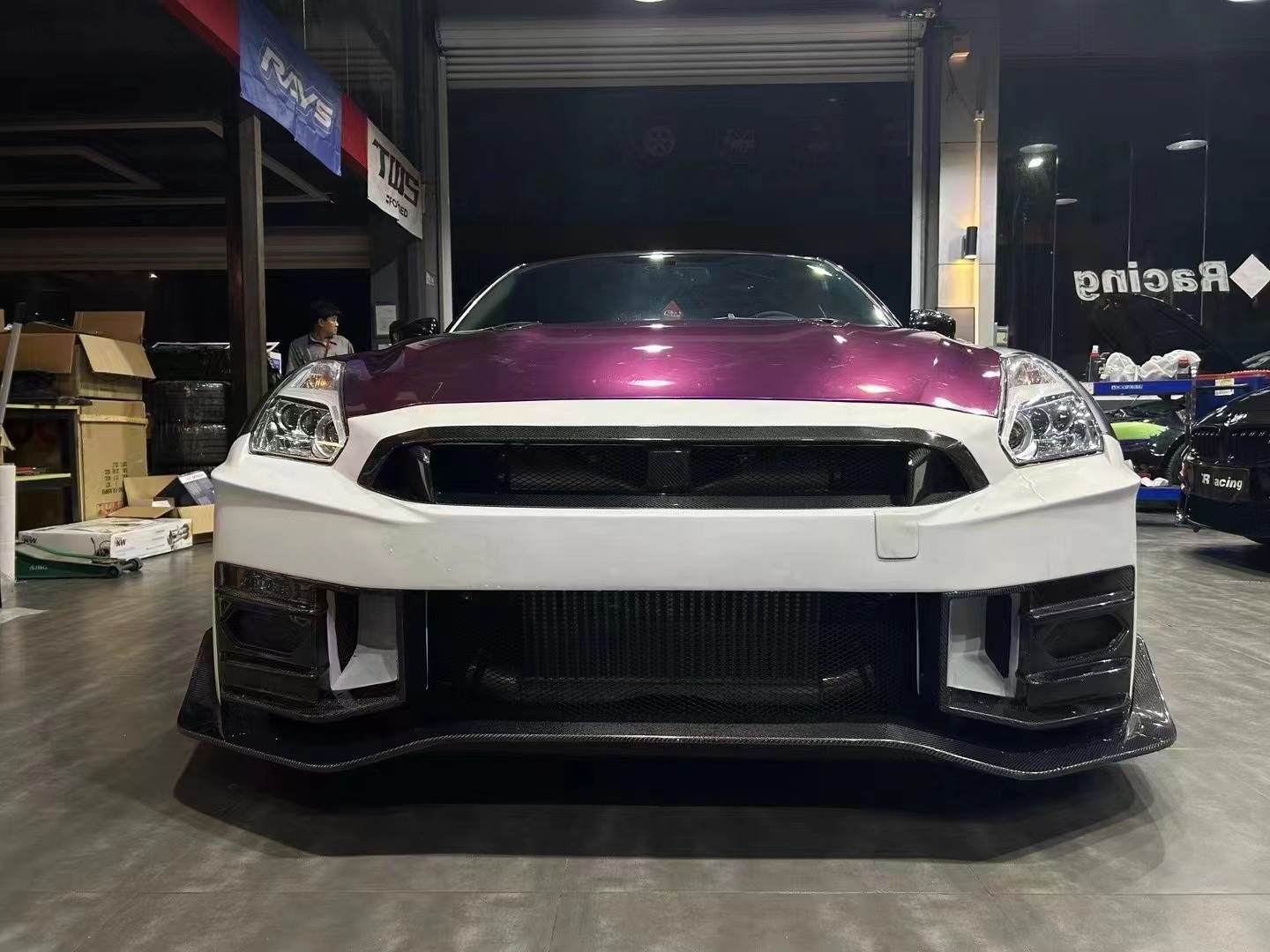 2024 nissan gtr body kit replacement nismo style spoiler car front rear hood