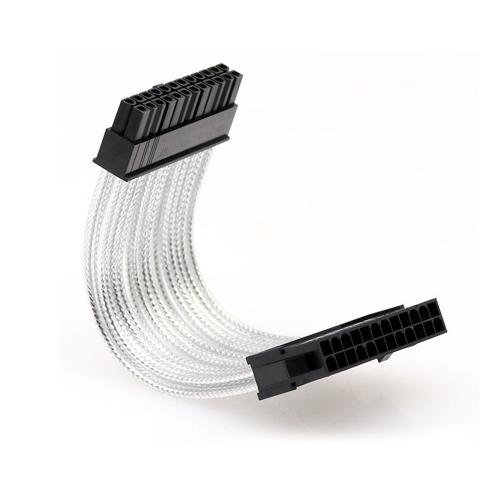 Custom 24Pin ATX maleto Male PSU Power Extension cable neon light cable 18AWG