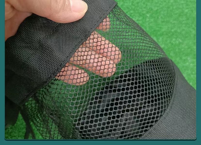 Polyester Sports Drawstring Bag Mesh Pocket Net Pouch For Storage Golf Tennis Ball