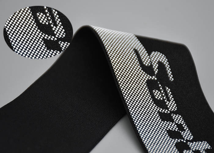 White Silicone Dots Non Slip Elastic Band For Garments Custom Printed