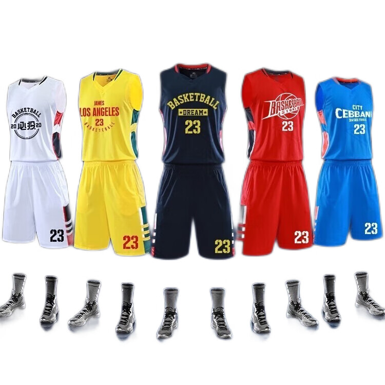 Basketball suit men's jersey custom design printed logo College sports training team uniform children's competition clothing