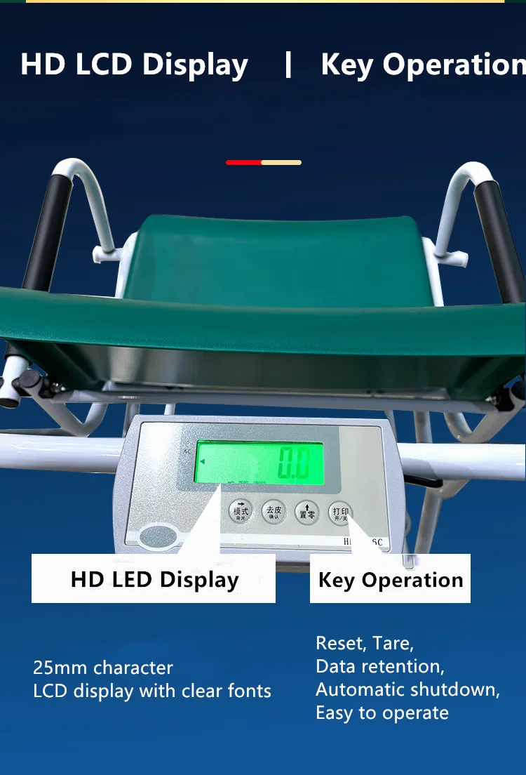 Portable Medical Weighing Wheelchair Scale with Printer
