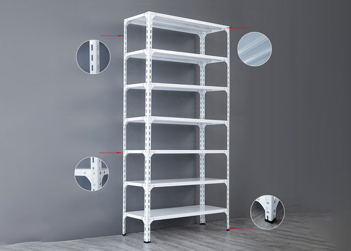 500kg Slotted Angle Shelving 0.7mm Steel Thickness Corrosion Protection