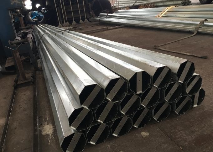 Q345 Anti Corrosion Steel Utility Transmission Poles For Square