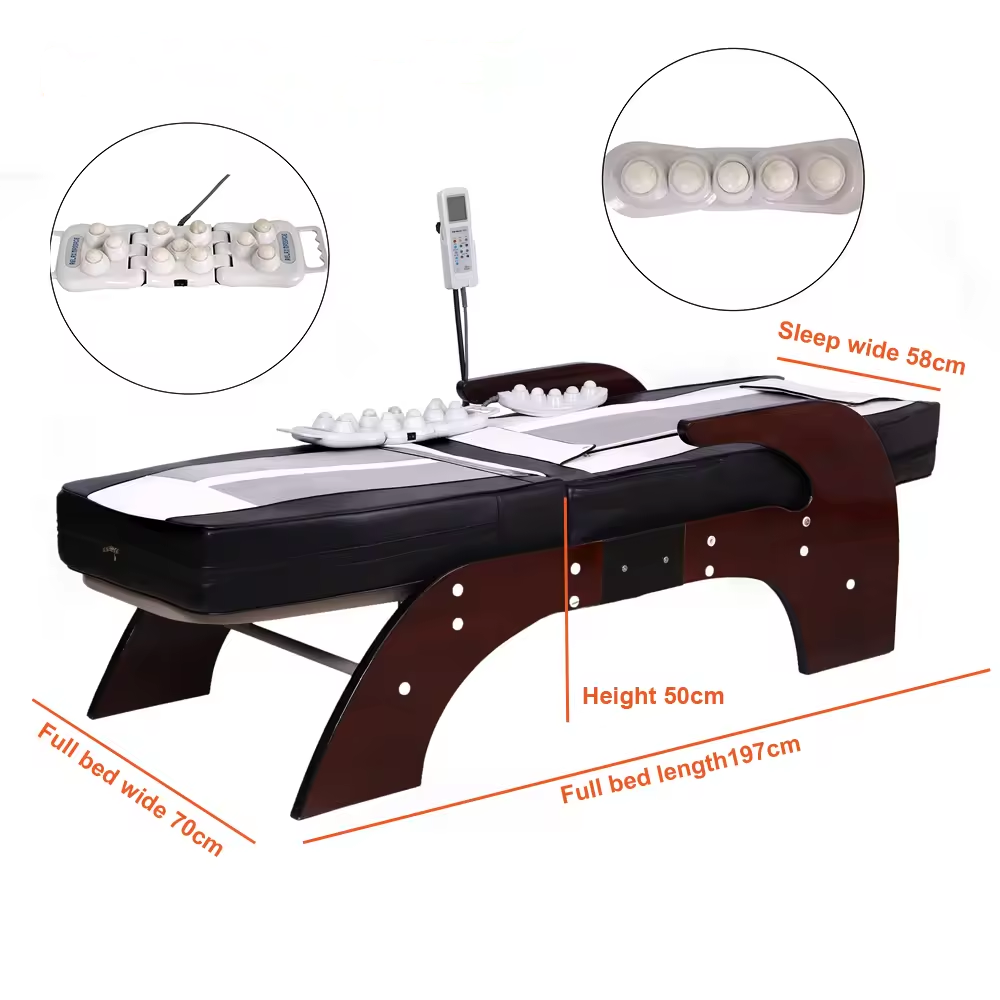 Salon Furniture New Arrival Nugar Best Infrared Jade Stone Heating Therapy Spa Beauty Thermal Massage Bed