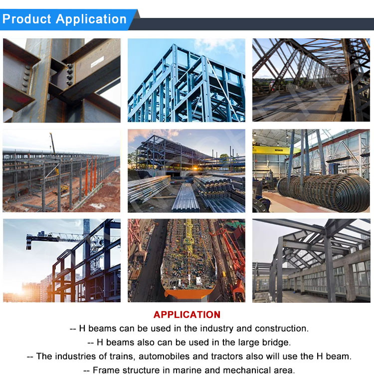 Carbon Steel H Beam W8x13 H Type Steel for Construction Tolerance ±1% Flange Thickness 7-34mm