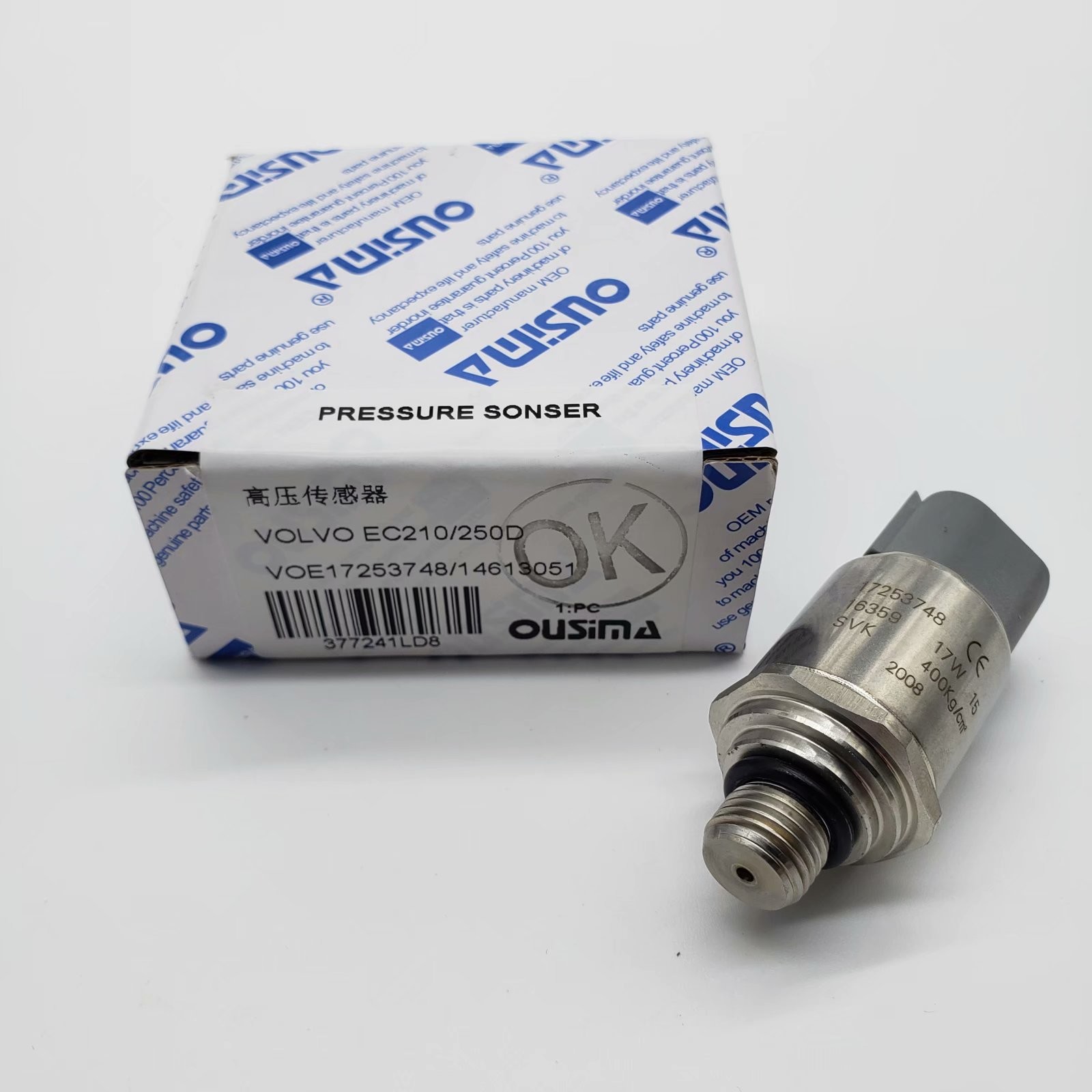 OUSIMSA VOE17253748 14613051 Pressure Sensor Switch 17253748 for Excavator EC210 EC250D