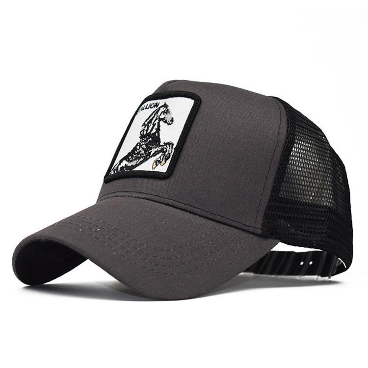 Vintage Animal Farm Mesh Trucker Caps Hats Cartoon Animals Embroidery Patch Wildlife Gorras Mesh Snapback Caps