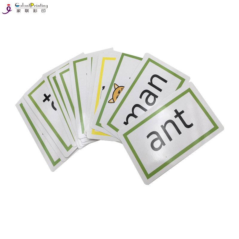 Glossy Finishing Card Printing Services Toddler Playing Cards Custom Shape