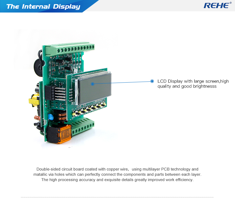 Din-Rail Three Phase Digital Power Meter Current Meter With LCD screen