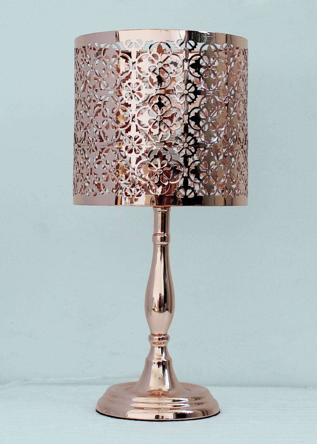 CAD Drawing Laser Cut Table Lamp With Gold Plated Thickness 1.5mm