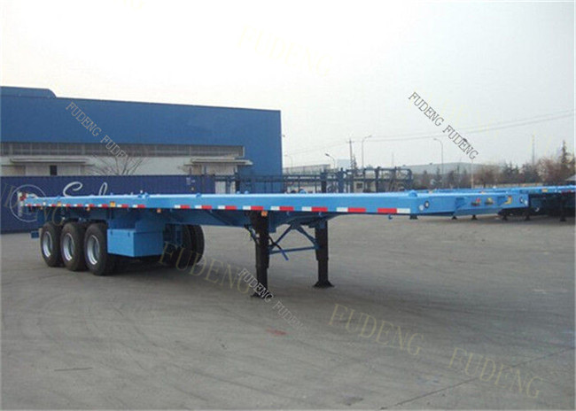 3 axle flatbed truck trailer for sale 40ft or 20ft container delivery trailer
