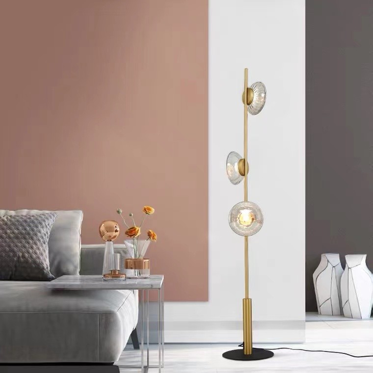 Elegant Home Decor Modern Gold Color Metal Classic LED Floor Lamp For Living Room