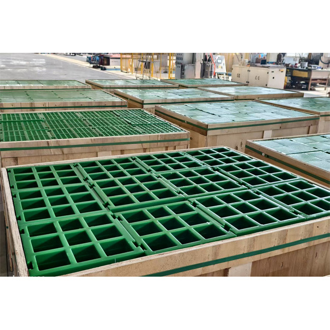 Industrial Linear Vibrating Poly Screen Panels New Polyurethane Screen For Ore Dewatering And Liquid Sieving