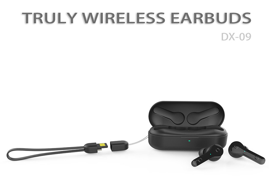 HiFi Sound V5.0 Wireless Bluetooth Earphones , Charging Box Bluetooth Sports Earphones