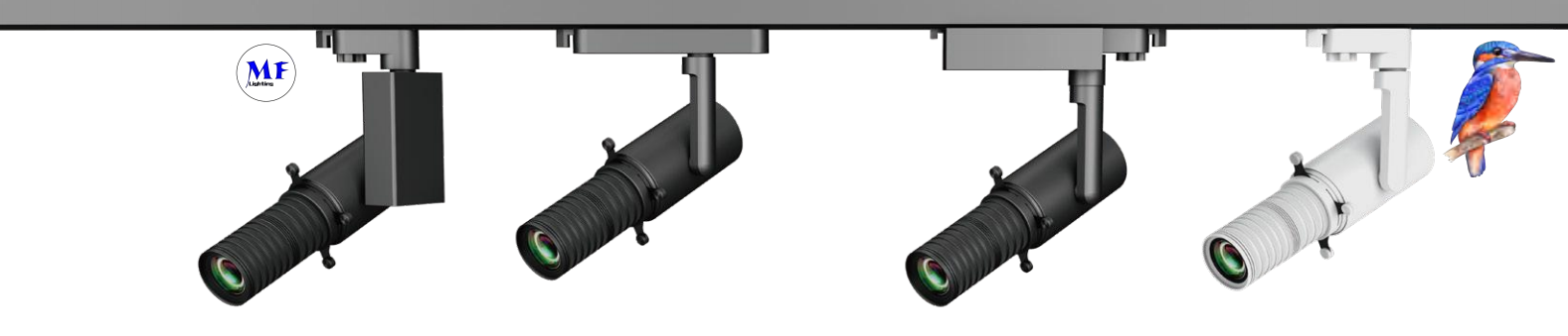 8W 10W 20W 28W 37W Shapeable Spotlight LED Track Light CRI97 CCT Dimming Contour Spotlig for Studio and Art Gallery