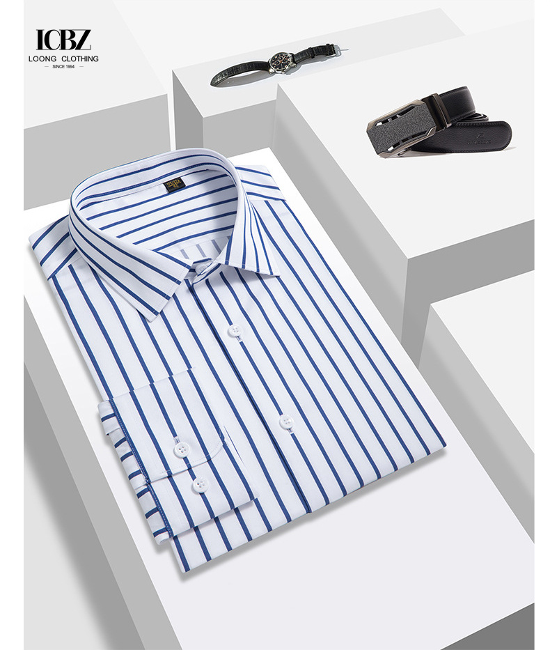 Men's Casual Dress Shirt Malaysia Cotton Button Up Office Wear Long Sleeve Silk Blend