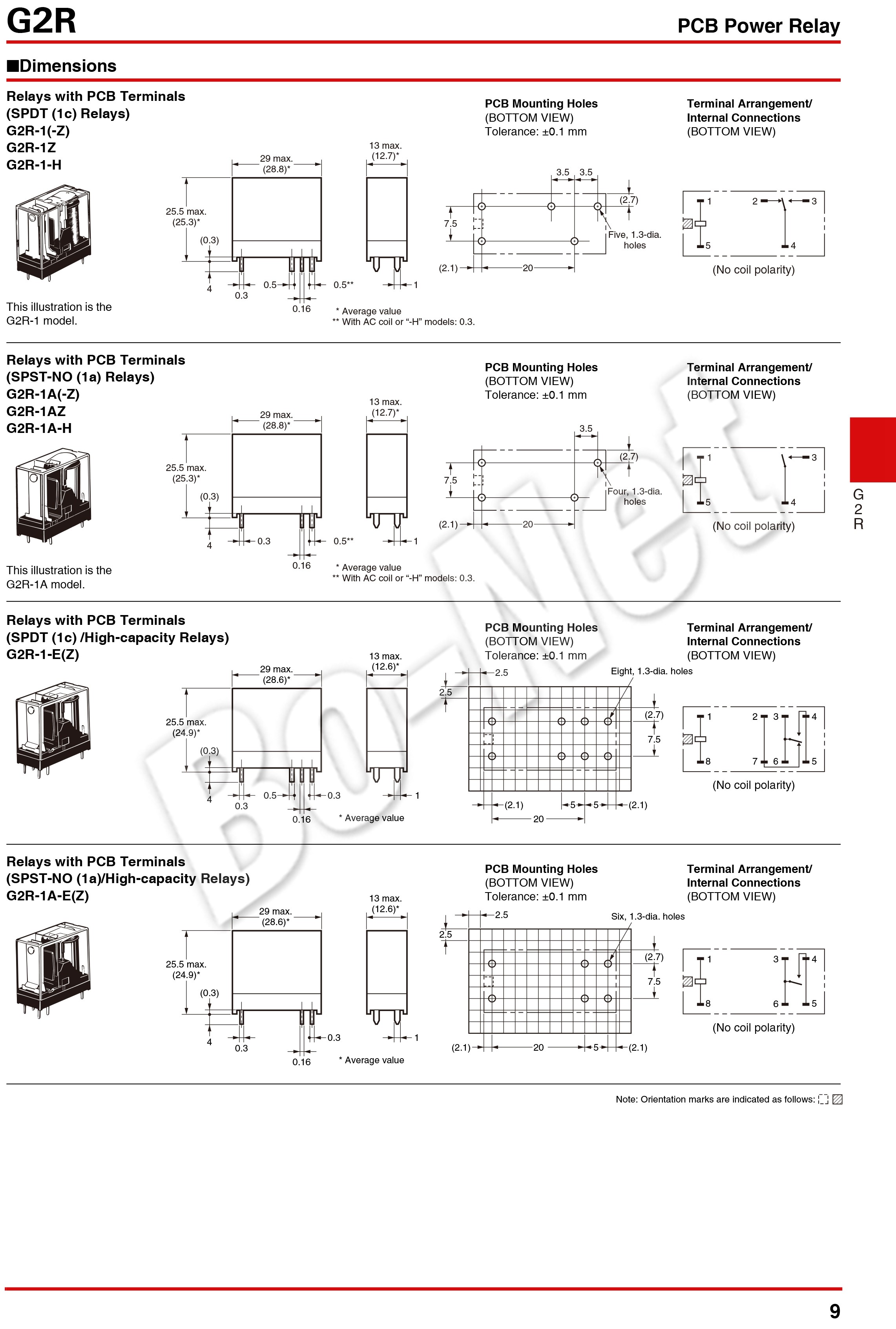 5V DC NO Omron Relay G2R-1-5VDC