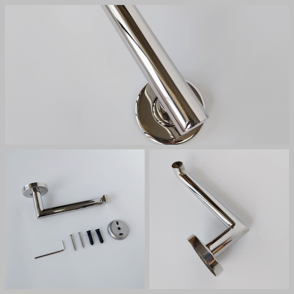 Polished Toilet Paper Holder Washroom Sus304 Stainless Steel Toilet Roll Holder