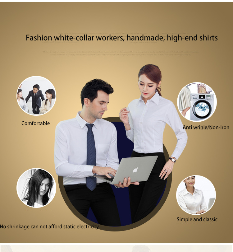 Breathable Material Advantage Latest Design 100% Cotton Long Sleeve Formal Dress Shirt