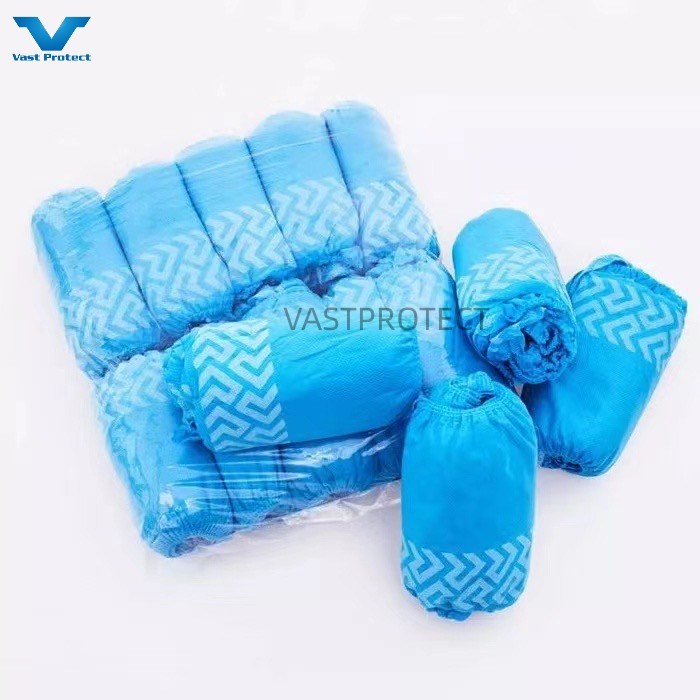 CPE Disposable Waterproof Msnufacturer Blue Cleaning Room Shoe Cover