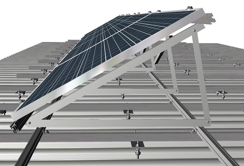 Adjustable Tilt Range Solar Mounting Bracket for PV System Structure Wind Load 60m/s