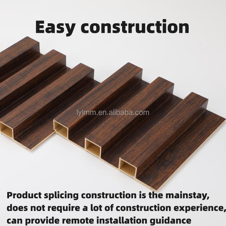 2.9m Length WPC Fence Panel Customized Color for Mall Interior Decoration