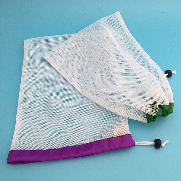 Customized Polyester Reusable Eco-friendly Storage Fruit Net Vegetable mesh bag
