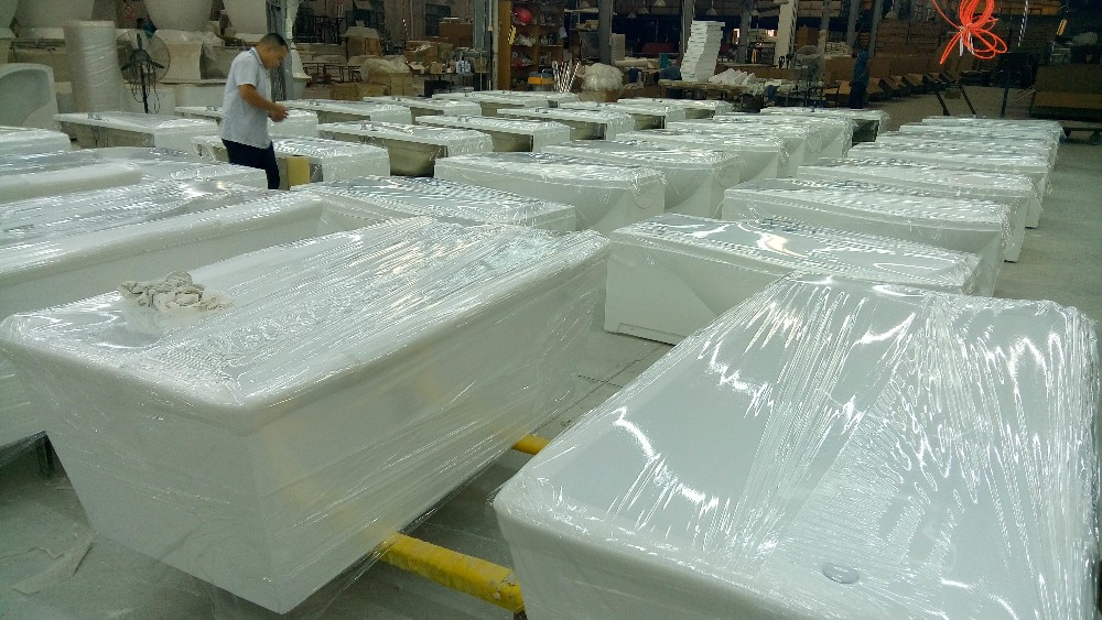 1800mm 5.9' Waterfall Whirlpool Bathtub For Two Indoor Transparent Glass