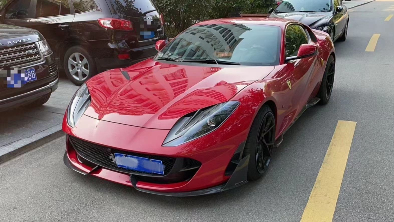 For Ferrari 812 Carbon Fiber Body Kit 812 Upgraded MSY Style Carbon Fiber Front Lip Diffuser Spoiler Body Kit