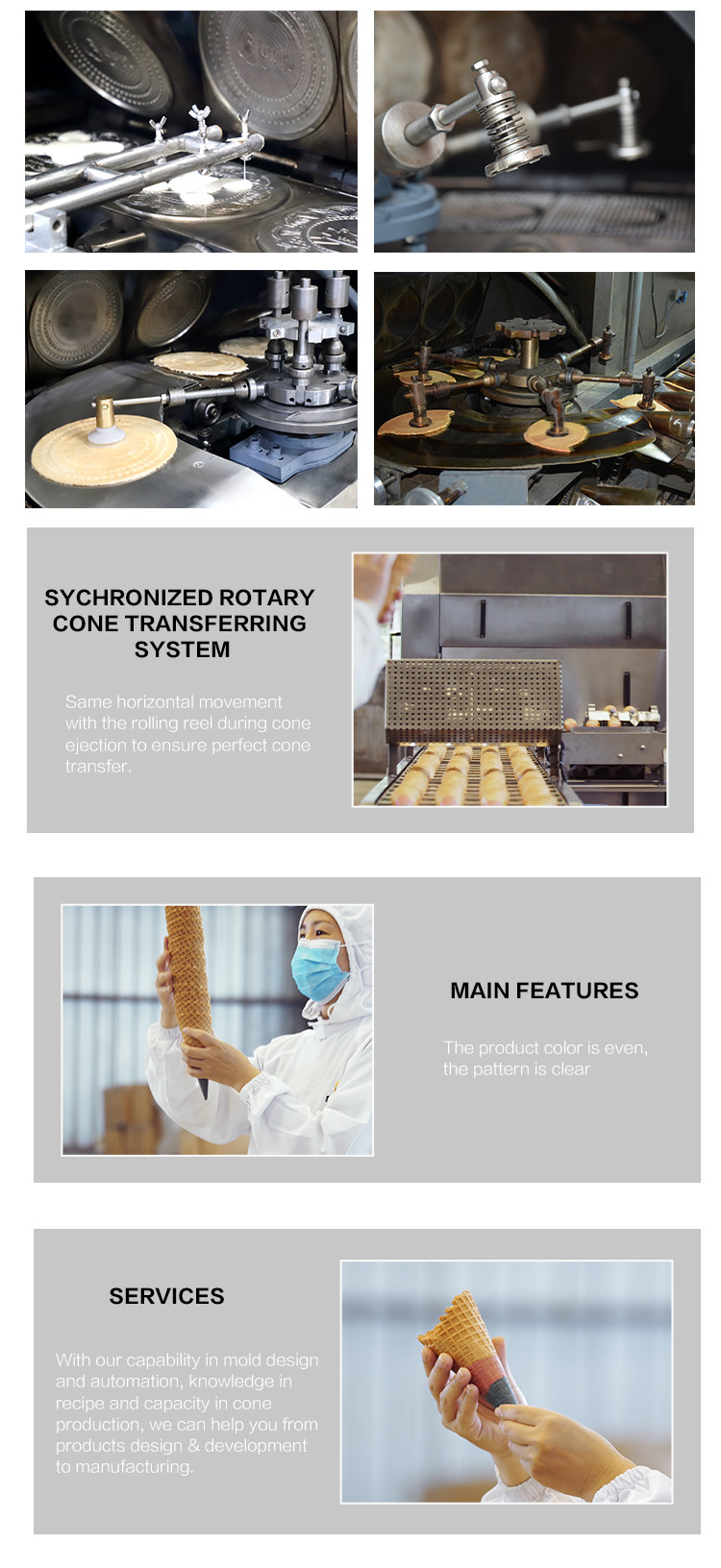 Multifunctional Candy Cone Cone Machine With After Sales Service,Fully Automatic 33 5m Long Cast Iron Baking Templates.