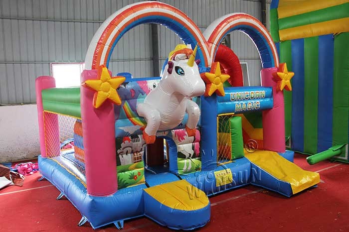 Unicorn Magic Inflatable Bounce House PVC Material 5 X 5 X 4m CE Standard