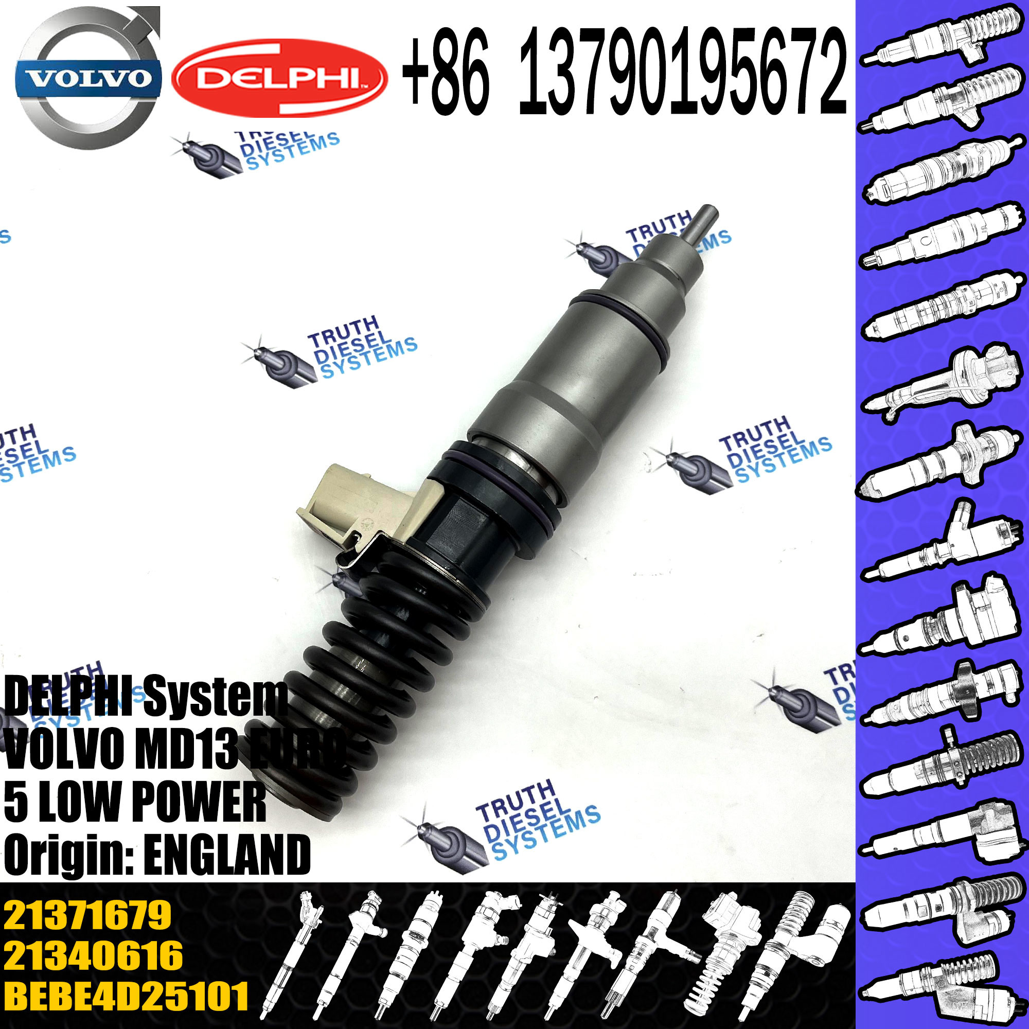 New Diesel Fuel Injector 21340616 BEBE4D25001 21340616 21371679 85003268 For VOL Injector D13C