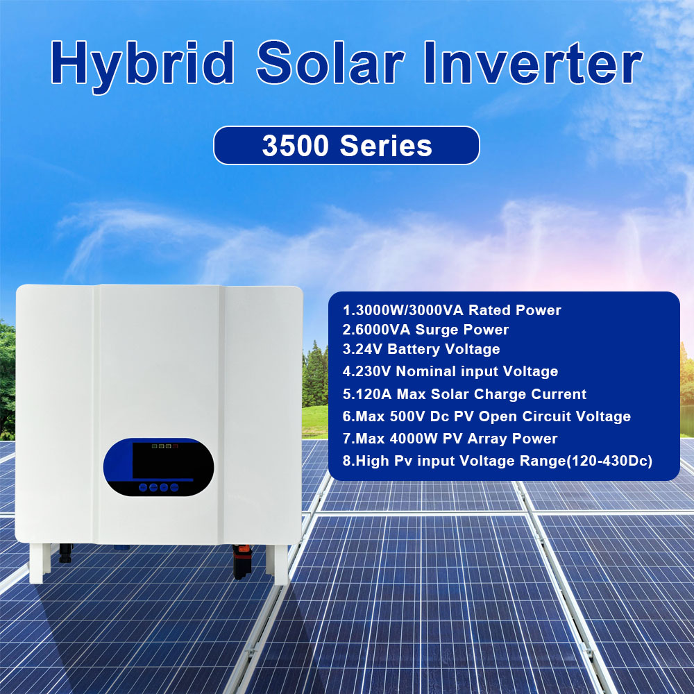 3.5kw Home Off Grid Solar Inverter 24v 3000w Single Phase 3kw 3kva With Mppt Controller