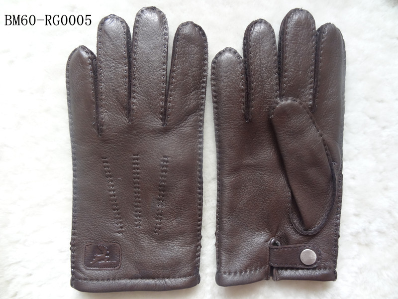 Plain Fashion Mens Soft Leather Gloves Keep Warm Lambskin Sheepskin OEM Design
