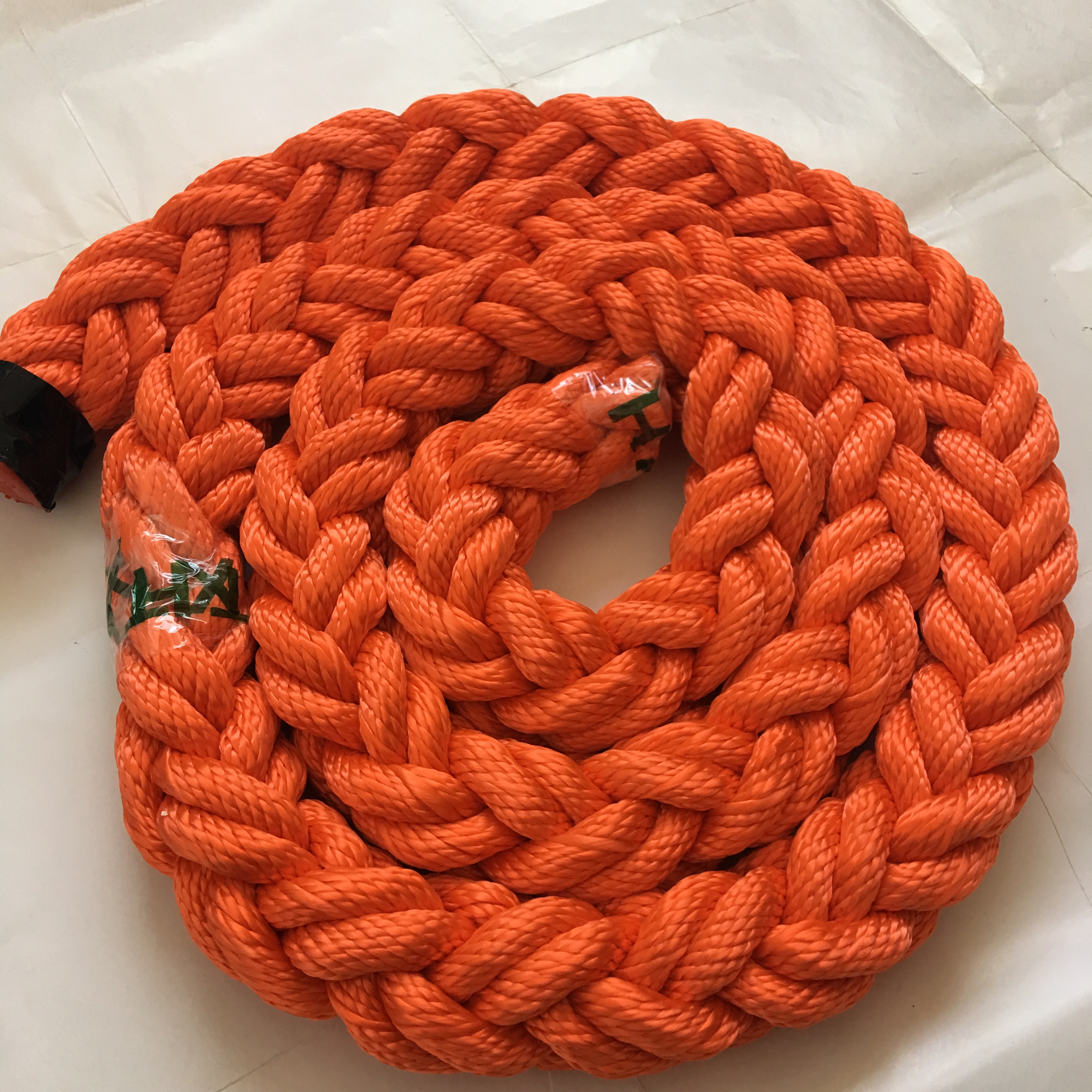 Ship Mooring Soft Braided Polyester Marine Rope 8 Strand 12 Strand Wear Resistant